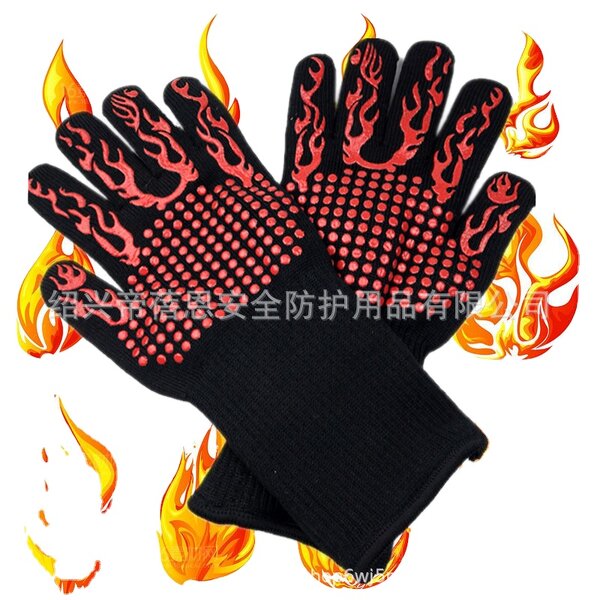 Safety Gloves Manufacturer - Customizable Color Kevlar BBQ Fire Retardant Heat Resistant 500/800