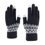 Winter Gloves Manufacturer - Warm Jacquard Knit Cashmere for Touch Screen Woolen Thick Fingers