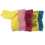Yoga Socks Manufacturer - Anti-Slip Pilates Grip Socks with Bottom Logo and Cuff Logo