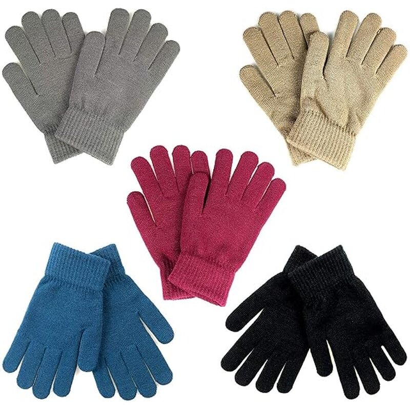 Thermal Gloves Manufacturer - Custom Kimtex Men Women Teens' 100% Acrylic Stretchy Knit Winter Warm