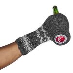 Winter Gloves Manufacturer - Custom Wool Blend Knit Beer Mitt Stitched Drink Holder for Outdoor