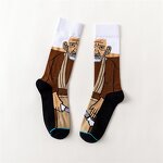 Socks Manufacturer - Men's Cotton Breathable Four Anime Cartoon Pop Thick Striped Digital