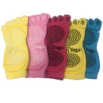 Yoga Socks Manufacturer - Anti-Slip Pilates Grip Socks with Bottom Logo and Cuff Logo