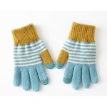 Winter Gloves Manufacturer - Unisex Jacquard Striped Thick Breathable Peacock Velvet Knitted