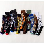 Socks Manufacturer - Men's Custom Logo Cotton No Show Ankle Crew Knee High Jacquard Print