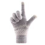 Winter Gloves Manufacturer - Jacquard Knit Cashmere for Touch Screen Woolen with Thick Fingers