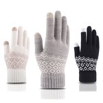 Winter Gloves Manufacturer - Jacquard Knit Cashmere for Touch Screen Woolen with Thick Fingers