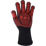 BBQ Gloves Manufacturer - Extreme Heat Resistant Red 13" Extra Long Sleeve Non Slip Kitchen