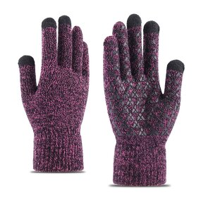 Sports Gloves Manufacturer - Winter Everyday Keep Warm Polyester Knitted Breathable Wrist-Length