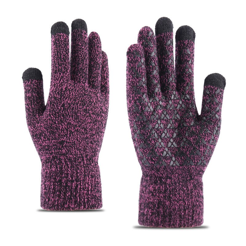 Sports Gloves Manufacturer - Winter Everyday Keep Warm Polyester Knitted Breathable Wrist-Length