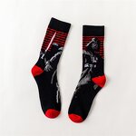Socks Manufacturer - Men's Custom Logo Cotton No Show Ankle Crew Knee High Jacquard Print