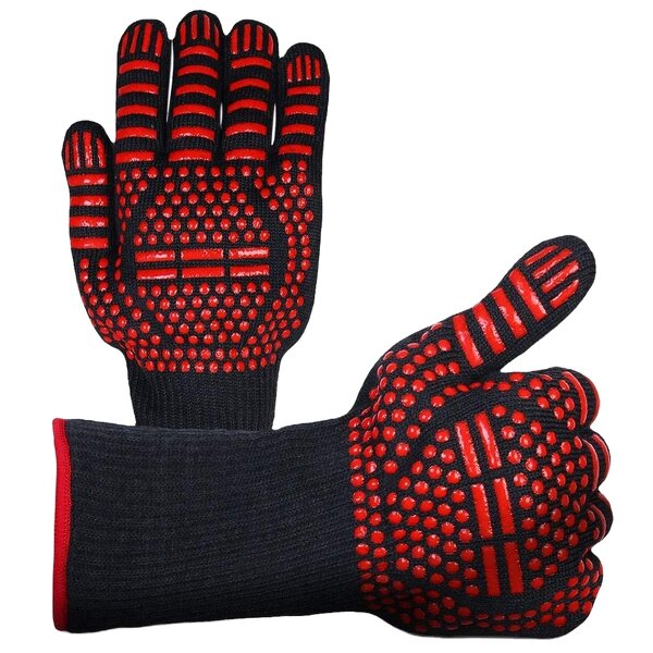 Heat Resistant Gloves Manufacturer - BBQ Oven High-Temperature Fire Retardant 500/800 Degree
