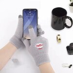 Winter Gloves Manufacturer - New Plain Casual Plush Elastic Knitting Cute for Screen Acrylic