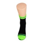Sports Socks Manufacturer - Fluorescent Green Striped Crew Thin Digital Printing Waterproof
