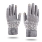 Winter Gloves Manufacturer - Jacquard Knit Cashmere for Touch Screen Woolen with Thick Fingers