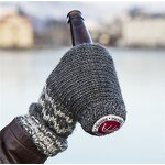Winter Gloves Manufacturer - Custom Wool Blend Knit Beer Mitt Stitched Drink Holder for Outdoor