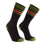 Sports Socks Manufacturer - Fluorescent Green Striped Crew Thin Digital Printing Waterproof