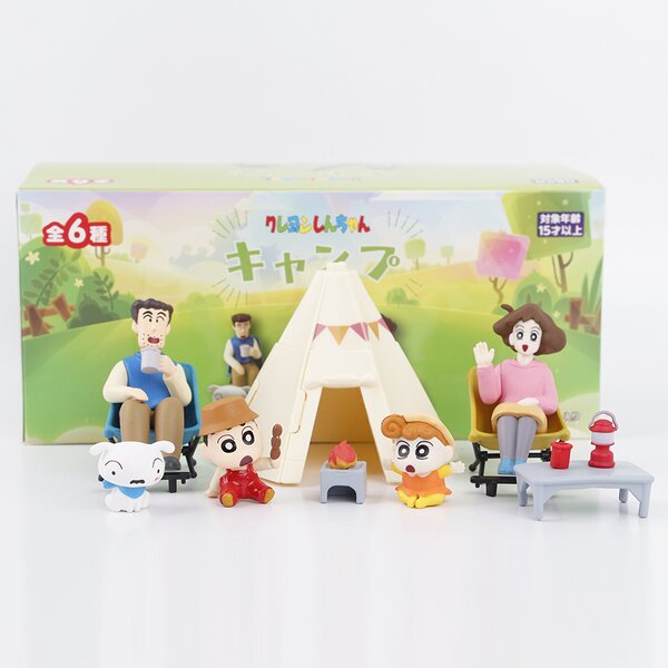 Action Figure Manufacturer - 5 New Camping Boxes Crayon Shin-chan Cartoon Model