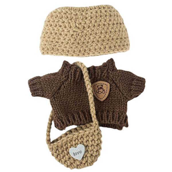 Doll Clothes Set Manufacturer - 3 Cute Crochet Fashionable Outfit for Plush Doll