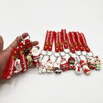 Christmas Keychain Manufacturer - 3D Cartoon Snowman Wristband Soft Rubber Pendant