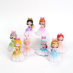 Keychain Set Manufacturer - 8pcs Spit Bubble Girl Hand Animation Princess Cake Decoration