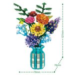 Building Blocks Set Manufacturer - 11001 Simulation Bouquet Model with Vase