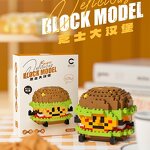 Building Blocks Manufacturer - Compatible Microparticles Happy Food Hamburger Cake