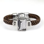 Anime Bracelet Manufacturer - Attack on Titans Wings of Freedom Leather Rope Braided