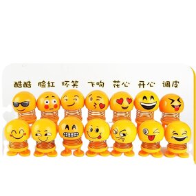 Head Shaking Doll Manufacturer - Spring Car Jewelry Ornament Smiley Face Emotion