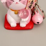 Keychain Manufacturer - Cartoon Doll Machine Fortune Cat Resin Bell Charm
