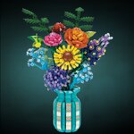 Building Blocks Set Manufacturer - 11001 Simulation Bouquet Model with Vase