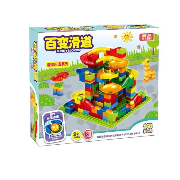 Educational Puzzle Building Set Manufacturer - 168-Piece Ball Slide ABS Plastic