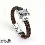 Anime Bracelet Manufacturer - Attack on Titans Wings of Freedom Leather Rope Braided