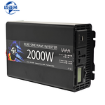Power Inverter Manufacturer - Newly Upgraded Pure Sine Wave 2KW 12-72V DC to 110V/220V AC with 1 AC Socket & 1 USB & 1 Type-C