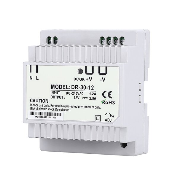 Switching Power Supply Manufacturer - Factory Price Hot Sale DR-30 12/24/48V 30W DC DIN Rail Power Supply