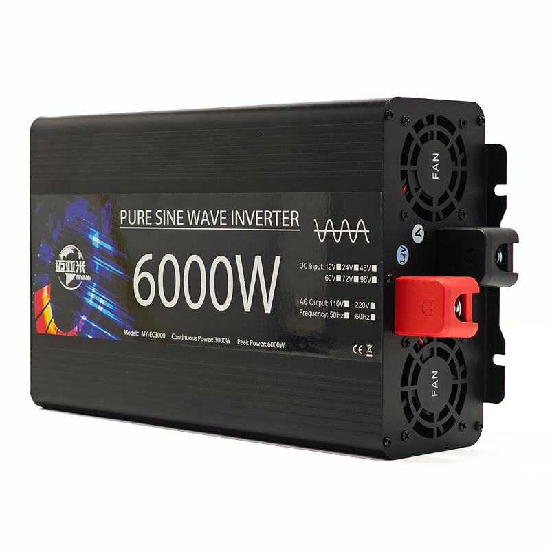 Power Inverter Manufacturer - 6KW Pure Sine Wave 12V/24V/48V/60V/72V/96V DC to AC 110V/220V 50Hz/60Hz Car Inverter LCD