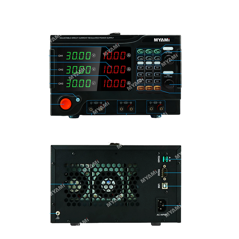 DC Power Supply Manufacturer - 15V 5A Programmable Triple Switching Adjustable Dual Output 1A 12V Variable for Lab Use