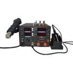 Hot Air Gun Manufacturer - Digital LCD Display 800W USB Interface Portable Desoldering Station 3 in 1 with Power Supply