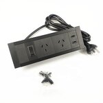 Australia Standard Recessed Desktop Power Unit Manufacturer - Furniture Mounted Socket Outlet with USB for Desk