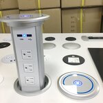 Intelligent Motorized Pop-up Socket Manufacturer - Surge Protector Retractable Power Strip with Dual USB Charging Stations for Kitchen Island