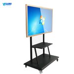Modern Mobile TV Floor Stand Manufacturer - for 75" TV 65" Display Stand with Pedestal Furniture for Living Room TV Trolley Cart