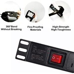 US Plug Power Strip Surge Protector Manufacturer - Rack-Mount PDU 8 Right Angle Outlets Wide-Spaced 8-Outlet Metal Power Strip Surge Protector