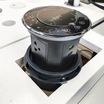 IP65 16A US Power Outlet Manufacturer - WIFI Control Smart Motorized Lifting Kitchen Desktop Pop-up Power Socket with USB-C Wireless Charging