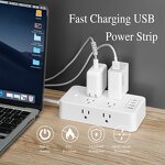 Universal Tabletop Power Strip Socket Manufacturer - 6 Outlets 4 USB Ports (2C+2A) NFC Rapid Charger and Extension Sockets