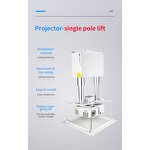 Electric Projector Ceiling Mounts Manufacturer - Motorized Projector Lift with Different Length Ceiling Speaker Lift Motorized Speaker Lift