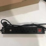 PDU Power Strip Universal Rack Special Socket Manufacturer - All Bronze 13A 7 Units 19inch 1.5U Aluminum Enclosure UK Outlet