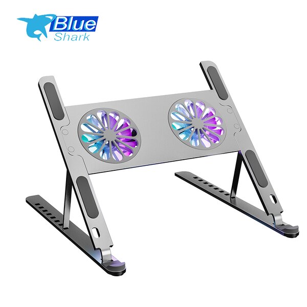 Aluminum Adjustable Laptop Stand Manufacturer - for Laptop Computer PC Netbook Tablet Support Notebook Stand Cooling Fan Pad Laptop Holder Base