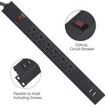 Multi Plugs Power Distribution Unit Manufacturer - USB Network Function 1U 125V 15A Custom 6 Outlet PDU for Workstation Office Hotel