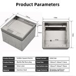 Stainless Steel Floor Socket Box Manufacturer - Marble Model Concealed Pop-up Electrical Socket Outlet Grounding Socket