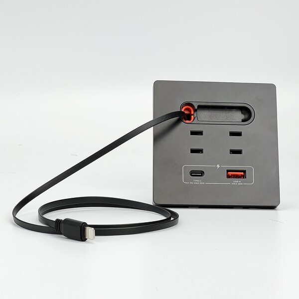 Multifunctional Desktop Power Wall Panel Manufacturer - 20W Type-C Fast Charging Socket USB Socket with Expansion Cable